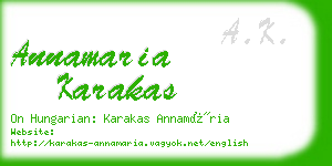 annamaria karakas business card